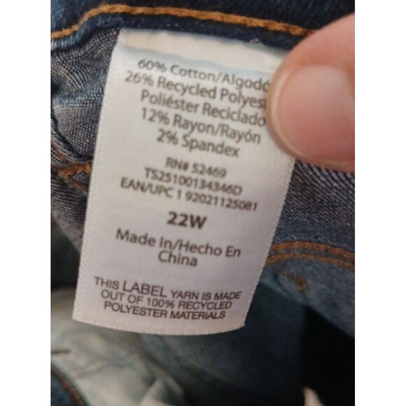 Terra & Sky Women's Shorts Plus Size High Rise Waist Denim Shorts Blue Size 22W - Picture 7 of 8